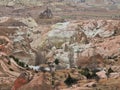 A colorful rose canyon on hand in Cappadocia, Turkey