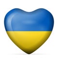 Heart Ukraine flag