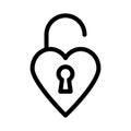 Heart unlock icon