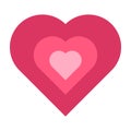 Heart valentine day beautiful decor icon vector