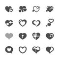 Heart and valentine day icon set 2, vector eps10 Royalty Free Stock Photo