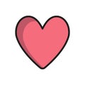 Heart valentine day icon vector basic design simple and modern Royalty Free Stock Photo