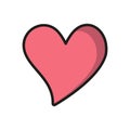 Heart valentine day icon vector basic design simple and modern Royalty Free Stock Photo