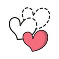 Heart valentine day icon vector basic design simple and modern Royalty Free Stock Photo