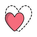 Heart valentine day icon vector basic design simple and modern Royalty Free Stock Photo