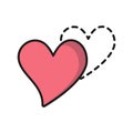 Heart valentine day icon vector basic design simple and modern Royalty Free Stock Photo