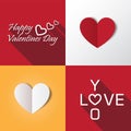 Heart valentine icon set vector illustration Royalty Free Stock Photo