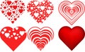 Heart valentine icon set Royalty Free Stock Photo