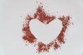 Heart. Valentine`s day cards. sand color heart shape