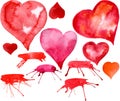 Heart, Valentine's Day, scarlet drops wfnthcolor Royalty Free Stock Photo