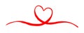 Heart Valentine`s Day swash hand painted with brush and ink Royalty Free Stock Photo