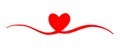 Heart Valentine`s Day swash hand painted with brush and ink Royalty Free Stock Photo