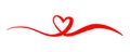 Heart Valentine`s Day swash hand painted with brush and ink Royalty Free Stock Photo