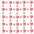 Heart valentine vector white background