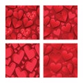 Heart on valentines day in love seamless pattern vector lovely red sign on hearted celebration and greeting card Royalty Free Stock Photo