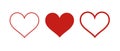 Heart vector collection. Love symbol icon set