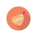 Heart vector flat color  icon Royalty Free Stock Photo