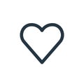 heart vector icon. heart editable stroke. heart linear symbol for use on web and mobile apps, logo, print media. Thin line Royalty Free Stock Photo