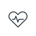 heart vector icon. heart editable stroke. heart linear symbol for use on web and mobile apps, logo, print media. Thin line Royalty Free Stock Photo
