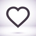 Heart vector icon. Outline love vector icon signs isolated on a background. vector icon Gray black graphic shape line art for Royalty Free Stock Photo