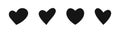 Heart vector icons. Heart icon set. Nubes symbols