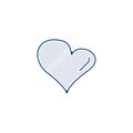 Heart line icon. heart linear hand drawn pen style line icon Royalty Free Stock Photo