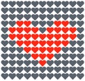 Heart vector love. Romantic pattern.