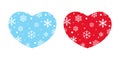 Heart vector valentine icon Christmas snowflake logo symbol cartoon character illustration doodle design