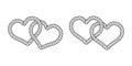 Heart vector valentine icon lasso rope logo symbol cartoon character doodle illustration design clip art