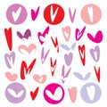 31 creative heart vectors Royalty Free Stock Photo