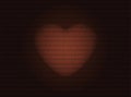 Heart Wall Brick Wall Spotlight Health Shadow