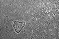 Heart between water droplets Royalty Free Stock Photo