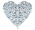 Heart of water drops Royalty Free Stock Photo