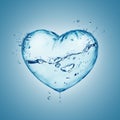 Heart water splash Royalty Free Stock Photo