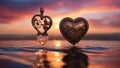 heart in the water A steampunk love background with a heart on water. The heart is a magical artifact