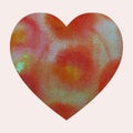 heart watercolor red orange circle abstract for design Royalty Free Stock Photo