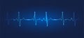 Heart wave technology background Shows the rhythm