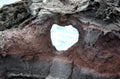 Heart Window Rock Wall Formation Royalty Free Stock Photo