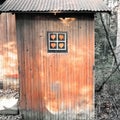 Heart Window in the wood