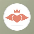 Heart Wing With Crown Royalty Free Stock Photo