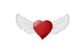 Heart wing, Vector file. Royalty Free Stock Photo