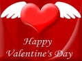 Heart with wings Royalty Free Stock Photo