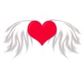 Heart With Wings Royalty Free Stock Photo