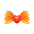 Heart with wings made Royalty Free Stock Photo