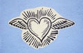 Heart with wings Royalty Free Stock Photo