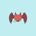 heart with wings and tail icon. Element of angel and demon icon for mobile concept and web apps. Filled outline heart with wings