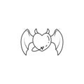 heart with wings and tail icon. Element of angel and demon icon for mobile concept and web apps. Thin line icon for website desig