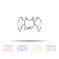 Heart with wings and tail multi color icon. Simple thin line, outline vector of angel and demon icons for ui and ux, website or Royalty Free Stock Photo