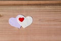 Heart on wooden background. Valentine Day, wedding love concept Royalty Free Stock Photo