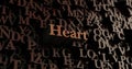 Heart - Wooden 3D rendered letters/message